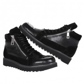 Ghete Barbati din Piele Naturala Imblanite Fabricate In Romania Cod 725N128 images