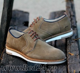 Pantofi Club/Casual Piele Naturala Intoarsa 100% COD: 901M kép