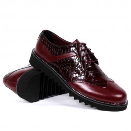 Pantofi Casual din PIELE Naturala 100% cod: 107BORDO31 images