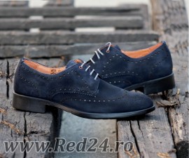 Pantofi Club/Casual Piele Naturala Intoarsa 100% COD: 902BLM kép