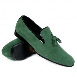 Pantofi din PIELE Intoarsa Naturala 100% cod: 124VERDE images