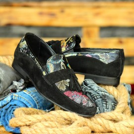 Pantofi Negrii din PIELE Intoarsa Naturala 100% cod: 112NS38 images