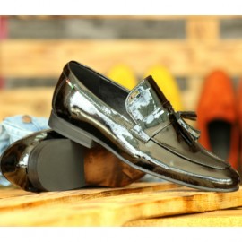 Pantofi Negrii din PIELE Lucioasa Naturala 100% cod: 477NL kép