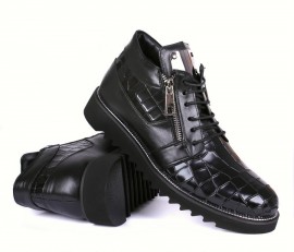 Ghete Barbati din Piele Naturala Imblanite Fabricate In Romania Cod 726N117 kép