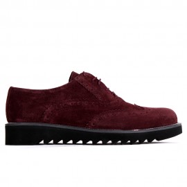 Pantofi Casual din PIELE Naturala 100% cod: 407BORDO images