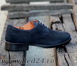 Pantofi Club/Casual Piele Naturala Intoarsa 100% COD: 902BLM kép