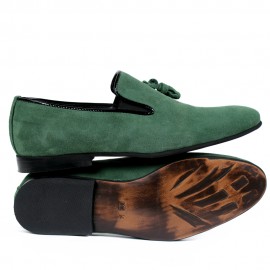 Pantofi din PIELE Intoarsa Naturala 100% cod: 124VERDE images