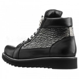 Ghete  Barbati Piele Naturala IMBLANITE Fabricate In Romania Toamna Iarna Cod 707 kép