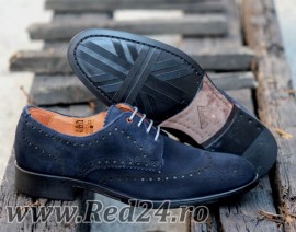 Pantofi Club/Casual Piele Naturala Intoarsa 100% COD: 902BLM kép