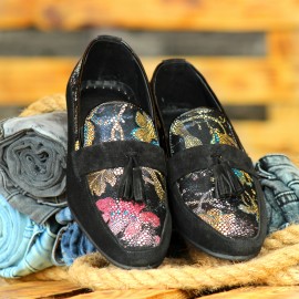 Pantofi Negrii din PIELE Intoarsa Naturala 100% cod: 112NS38 images