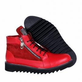 Ghete  Barbati Piele Naturala Fabricate In Romania Toamna Iarna Cod 725R kép