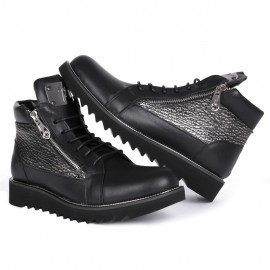 Ghete  Barbati Piele Naturala IMBLANITE Fabricate In Romania Toamna Iarna Cod 707 kép