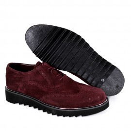 Pantofi Casual din PIELE Naturala 100% cod: 407BORDO images