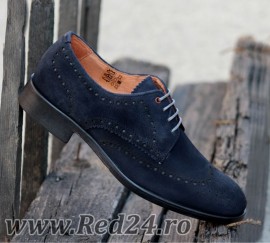 Pantofi Club/Casual Piele Naturala Intoarsa 100% COD: 902BLM kép