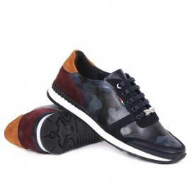 Poze Pantofi Sport BLEO-CAMUFLAJ din PIELE Naturala 100% Model 2017 cod: 696BLMCAMF