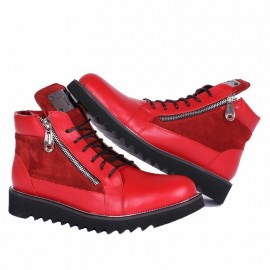 Ghete  Barbati Piele Naturala Fabricate In Romania Toamna Iarna Cod 725R kép