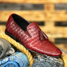 Pantofi Bordo din PIELE Naturala 100% cod: 124BORDO24