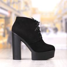 Botine Dama Negre Cu Toc Cod: 219p