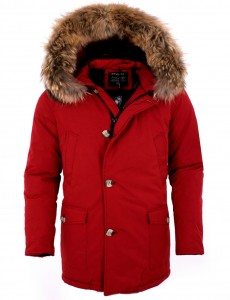 Geaca Barbati Parka BORDO cu BLANA NATURALA Model 2016 Iarna  cod: GB24