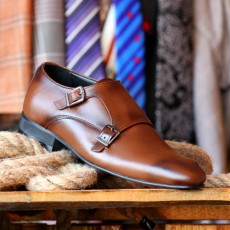 Pantofi din PIELE Naturala Maro Coniac  100% cod: 121MB