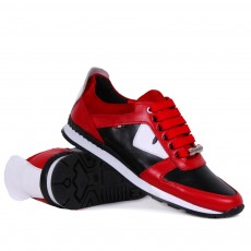 Pantofi Sport din PIELE Naturala 100% Model 2017 cod: 207ROSU