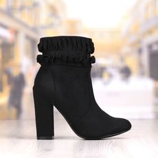 Botine Dama Negre Cu Toc Gros Cod: 481p