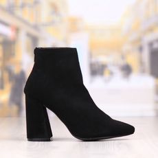 Botine Dama Negru Cu Toc Gros Cod: 491p