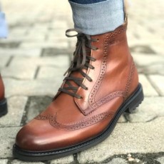 Ghete Barbati din Piele Naturala Imblanite Cod: NVG03