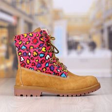 Ghete Dama Fuchsia Animal Print + Cod: 379p