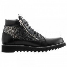 Ghete  Barbati Piele Naturala IMBLANITE Fabricate In Romania Toamna Iarna Cod 707N126