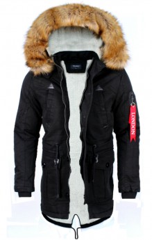 Geaca Barbati Parka Neagra de Iarna Model 2017 cod: GB233 Transport Gratuit !!!