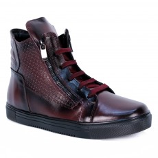 Ghete Barbati din Piele Naturala Imblanite Cod: 731BORDO