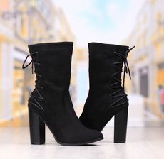Botine Dama Negre Cu Toc Gros Cod: 479p