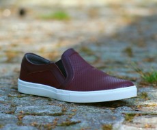 Espadrile Casual din PIELE Naturala 100% cod: 707BORDO
