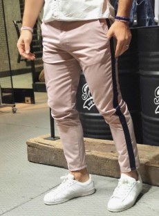 Pantaloni Barbati Slim Roz-Pal MODEL 2017 COD: BG246 Transport Gratuit !!!