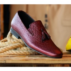 Pantofi Casual Bordo din PIELE Naturala 100% cod: 124Bordo42