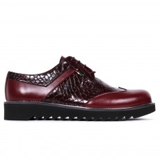 Pantofi Casual din PIELE Naturala 100% cod: 107BORDO31