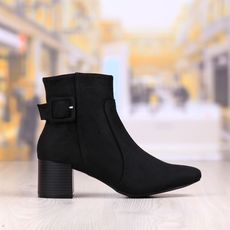 Botine Dama Negre Cu Toc Gros Cod: 496p