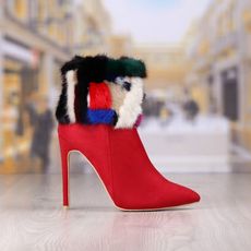 Botine Dama Rosii Cu Toc Cod: 208p