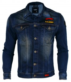 Geaca Barbati Albastra de Blugi Model 2017 Primavara cod: GB87