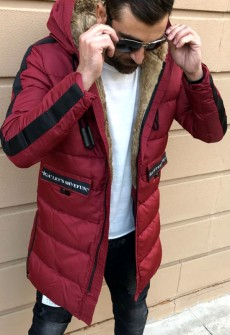 Geaca Barbati Parka Bordo Model 2017 cod: GB206 Transport Gratuit !!!
