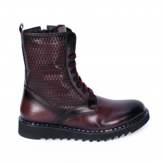 Ghete Barbati din Piele Naturala Imblanite Cod: 706Bordo